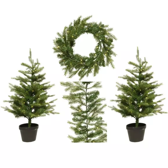 Set de décoration Allix 4 pièces blanc chaud 3