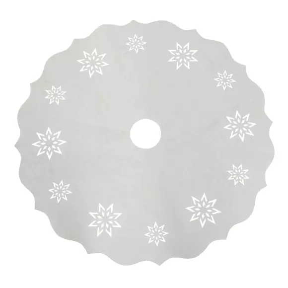 Cache pied de sapin Jupe de satin Blanc