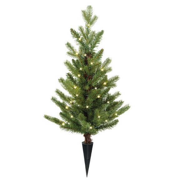 Künstlicher Weihnachtsbaum mit Beleuchtung Allix zum in den Boden Stecken H60 cm Warmweiß
