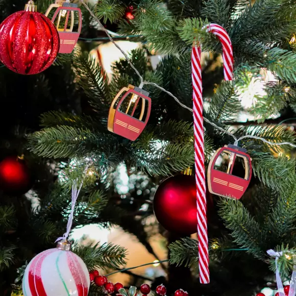 Candy cane om op te hangen  groot Rood 3