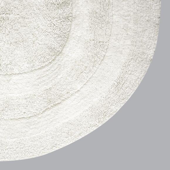 Tapis coton (120 cm) Spirale Blanc 2