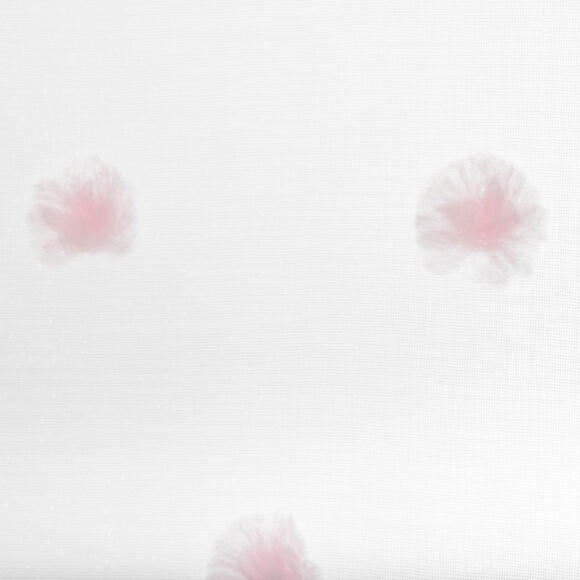 Tenda trasparente (140 x 240 cm) Multi pompons Rosa 3