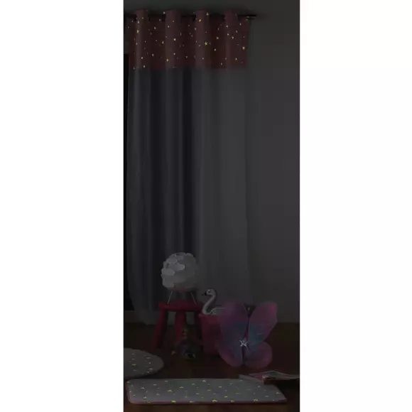 Visillo fosforescente (140 x 240 cm) Moonlight Rosa 3