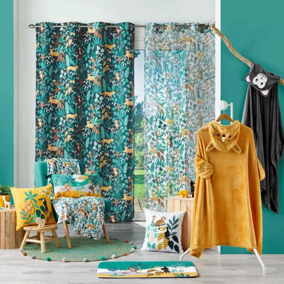 Visillo (140 x 240 cm) Jungle story Blanco 3