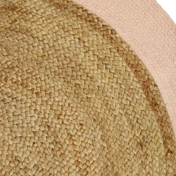 Alfombra infantil de yute (100 cm) Léa Rosa