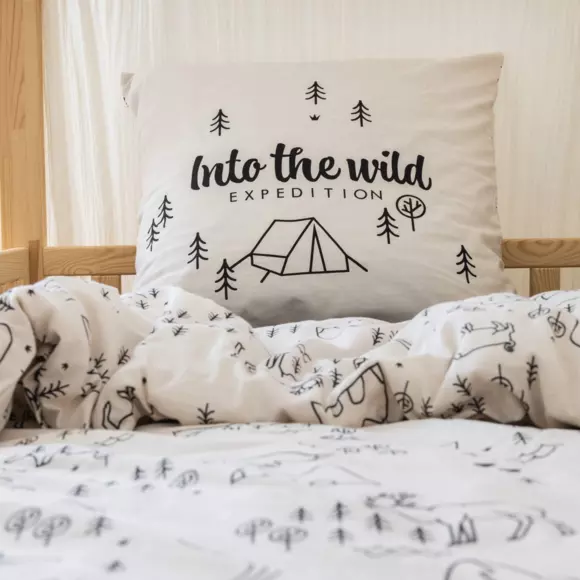Funda Nórdica y una funda para almohada infantil en algodón (140 cm) Wild Crudo 2