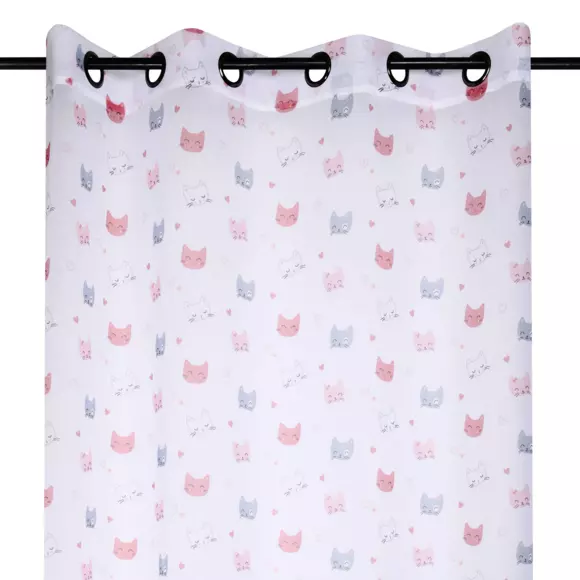 Visillo infantil (140 x 260 cm) Zoeline estampado Rosa 3