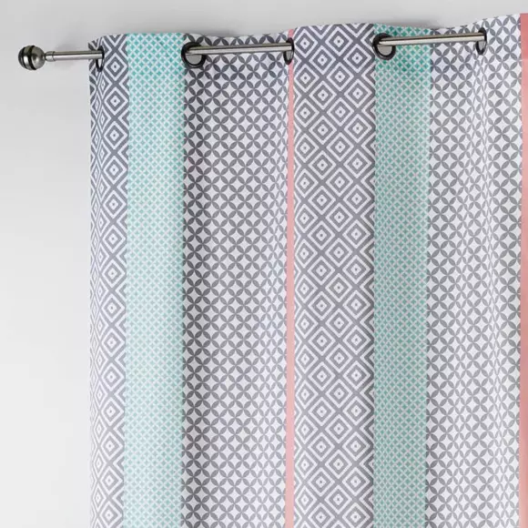 Rideau tamisant enfant (140 x 240 cm) Baltic Rose et menthe 3