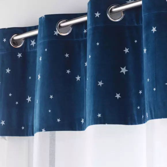 Voilage phosphorescent enfant (140 x 280 cm) Moonlight Bleu 3