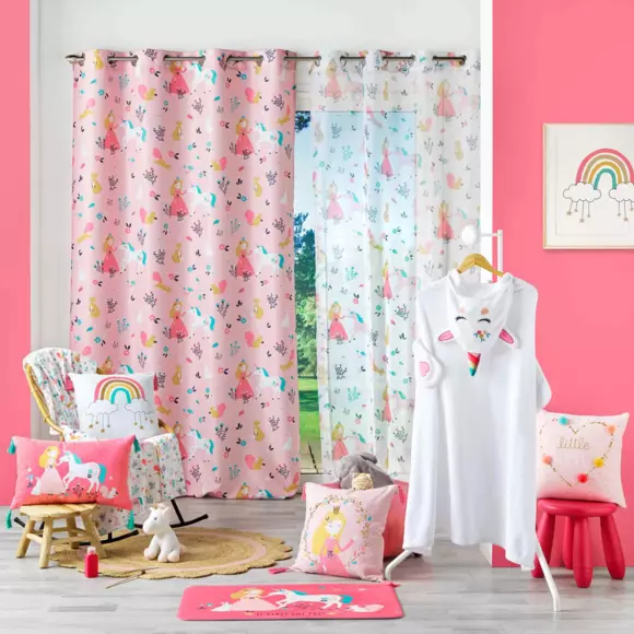 Visillo (140 x 240 cm) Princesse unicornio Blanco 2