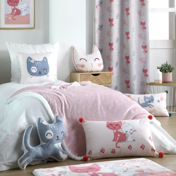 Sierkussen kat (40 cm) Zoeline Roze 2
