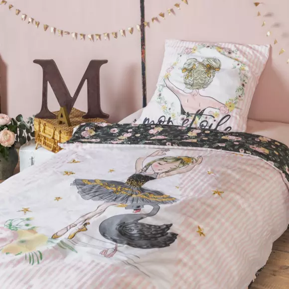 Funda nórdica y dos fundas para almohada algodón (240 cm) Mon estrella Rosa 2