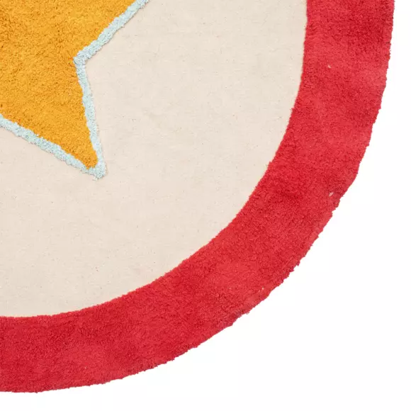 Alfombra redonda Infantil (120 cm) Circus Rojo 