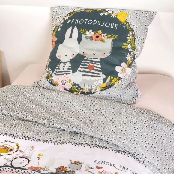 Funda nórdica y dos fundas para almohada algodón (200 cm) Jardinage Multicolor 2