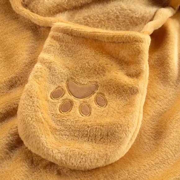 Plaid con capucha (120 cm) Leopard Amarillo 2