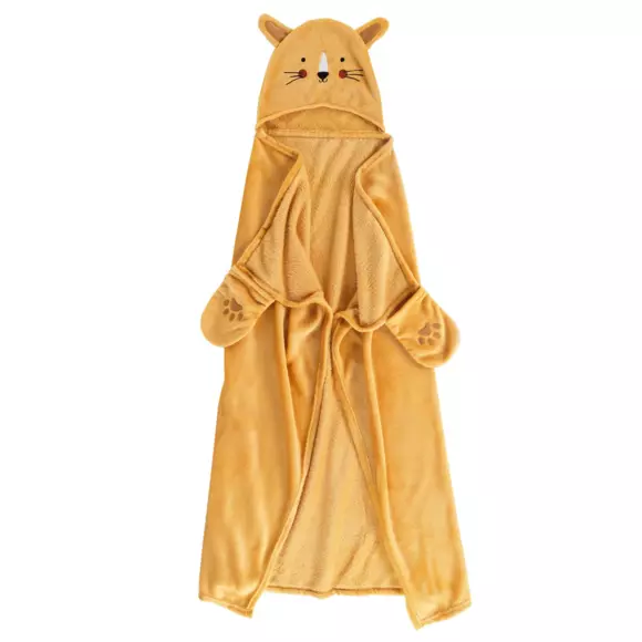 Plaid à capuche enfant (120 cm) Leopard Jaune 3
