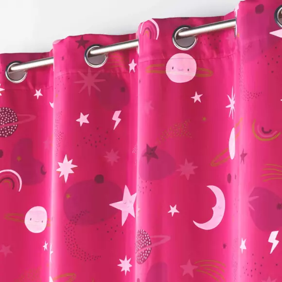 Rideau occultant enfant (140 x 260 cm) Moonlight Rose fuchsia 2
