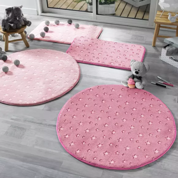 Alfombra rectangular fosforescente (80 cm) Fluo Night Rosa fuchsia 2