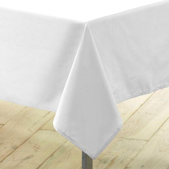 Mantel rectangular con tratamiento anti mancha(L300 cm) Gama Esencial Blanco 2