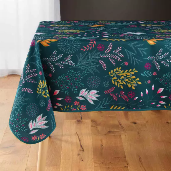 Mantel rectangular anti-mantas (L240 cm) Bucolique Azul 3