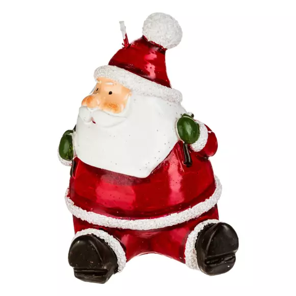 Vela Papá Noel sentado Rojo 2