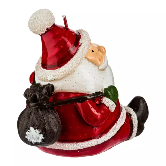 Bougie Père Noël assis Rouge 3