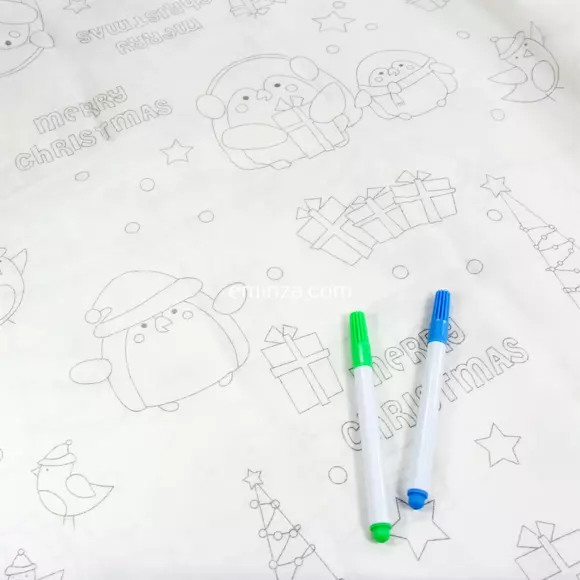 Kindertafelkleed om te kleuren 2