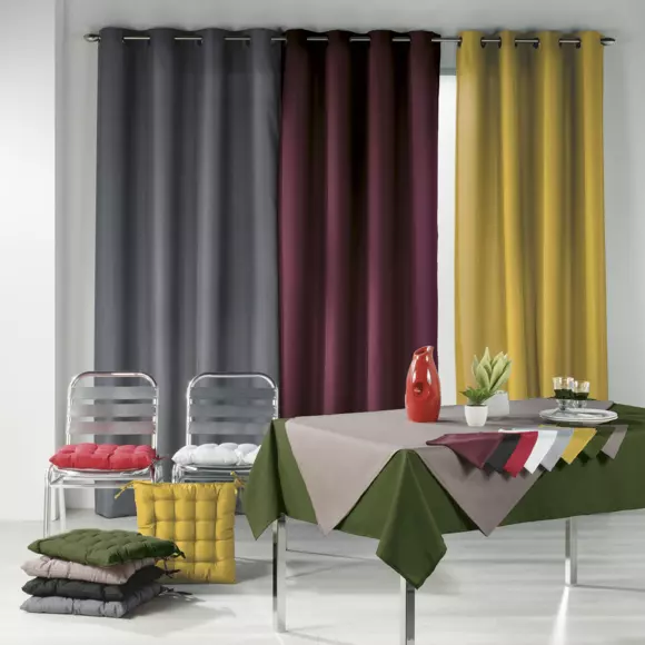 Mantel rectangular  anti mancha (L300 cm) Essentiel Verde kaki 2