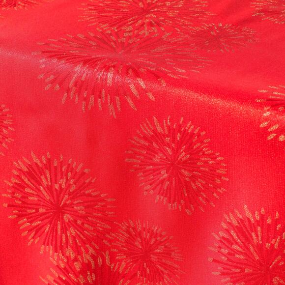 Tafelkleed rechthoekig (L300 cm) Artifice Rood en goudkleurig 2