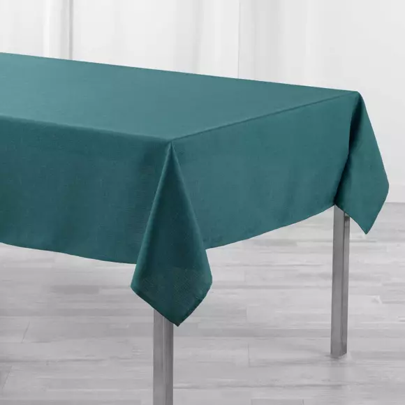 Tafelkleed rechthoekig gecoat (L250 cm) Newton Smaragdgroen 3