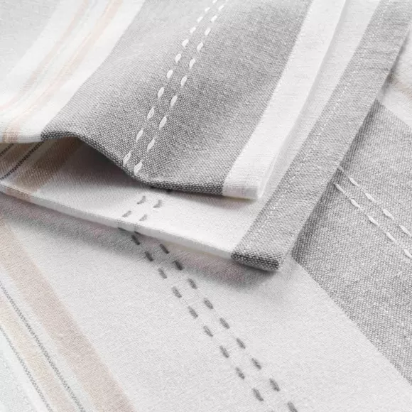 Lot de 3 serviettes coton recyclé Andria Beige 3