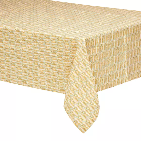 Nappe rectangulaire anti tache (L240 cm) Soan Jaune ocre 2
