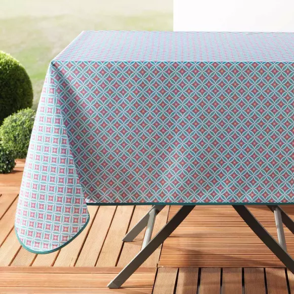 Nappe rectangulaire anti tache (L240 cm) Havana Vert menthe 2