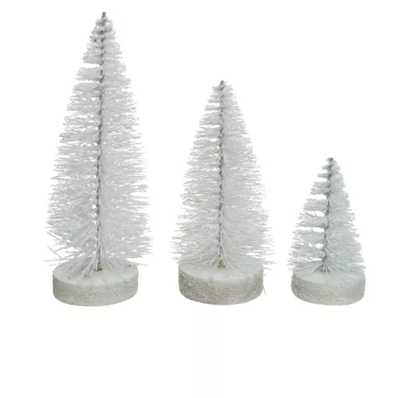 Set de décorations à parsemer 3 sapins Blanc