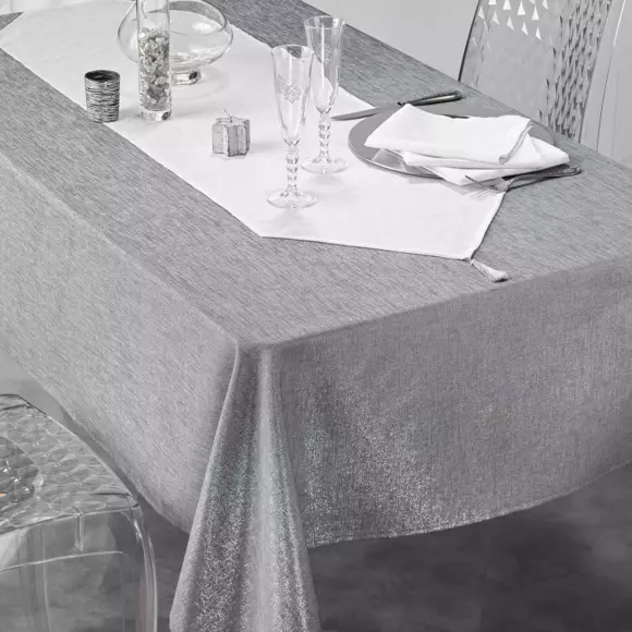 Lot de 3 serviettes Silvery Blanc 2