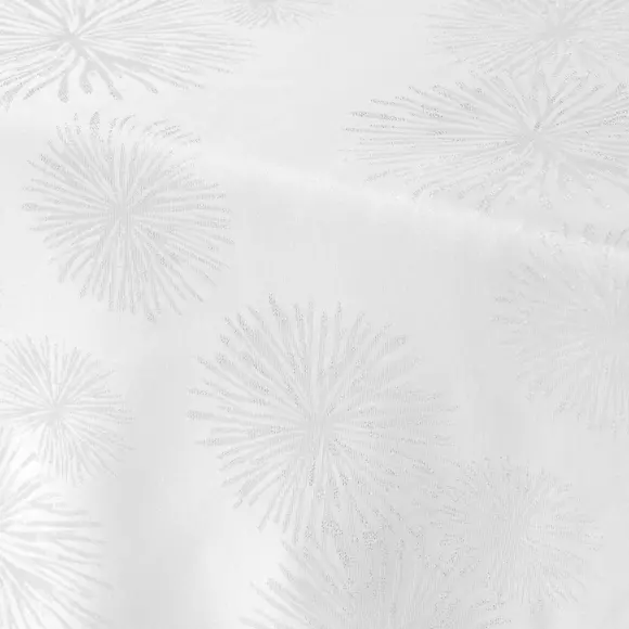 Mantel rectangular (L240 cm) Artifice Blanco y plata  2