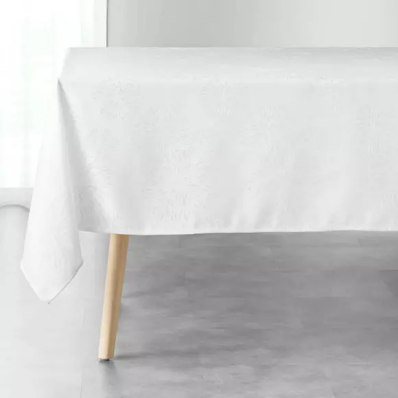 Mantel rectangular (L240 cm) Artifice Blanco y plata  3