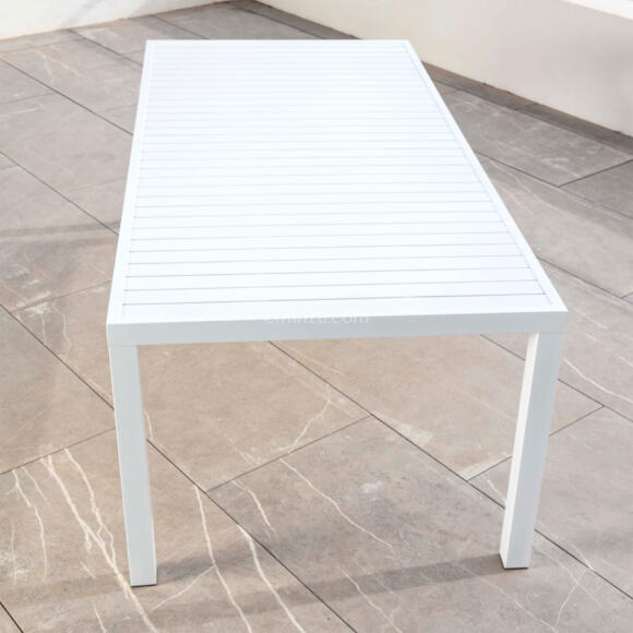 Table de jardin 8 places Aluminium Murano (210 x 100 cm) - Blanche 3