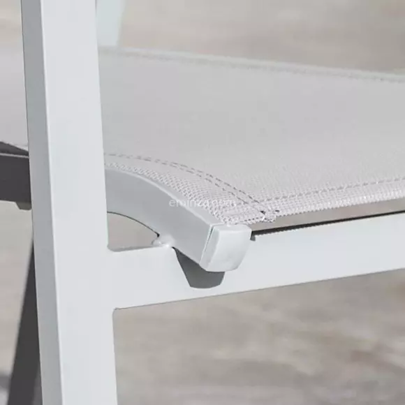 Silla de jardín con reposabrazos alu apilable Murano - Plata 3