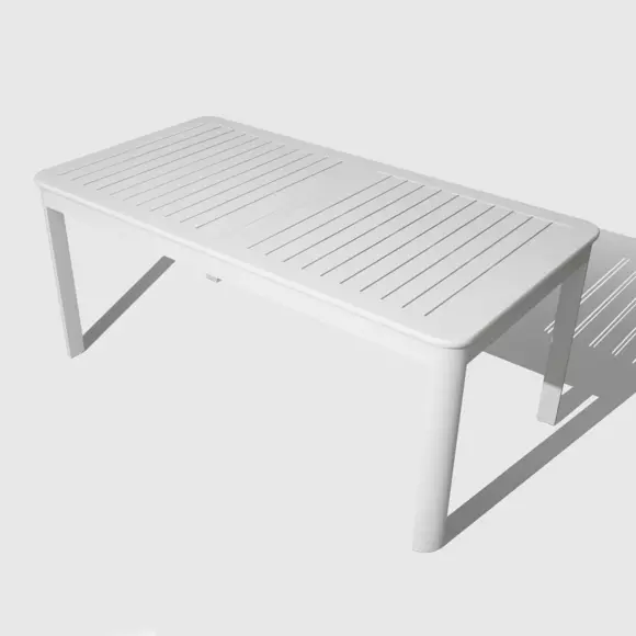 Table de jardin extensible 10 places Verona (280 x 95 cm) - Blanche 7