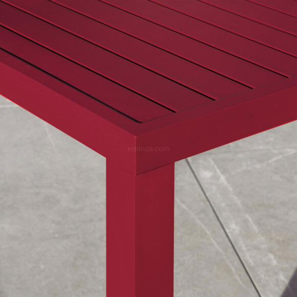 Mesa de jardín rectangular  Aluminio Murano (8 pers.) - Rojo 2