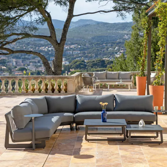 Conjunto de muebles de jardín Long Beach Antracita - 7 plazas 2