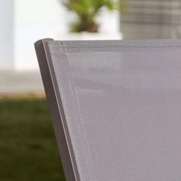 Silla de jardín con reposabrazos alu apilable Murano - Topo 2
