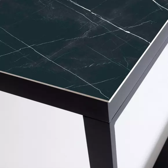 Tuintafel 10 zitplaatsen Aluminium/Keramiek Kore (240 x 120 cm) - Zwart/gemarmerd zwart 3