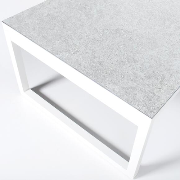 Mesa de jardín 12 personas Aluminio/Cerámica Kore (260 x 120 cm) - Blanco/Gris claro 3