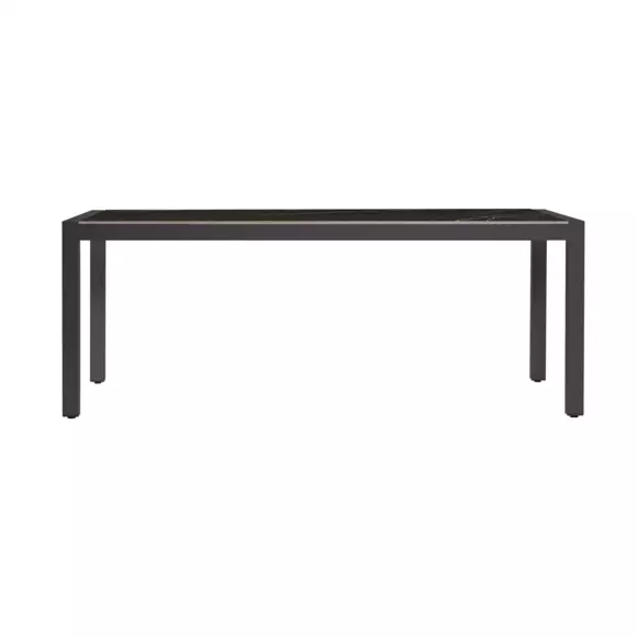 Mesa de jardín 8 personas Aluminio/Cerámica Modena (180 x 90 cm) - Gris antracita/Negro jaspeado 7