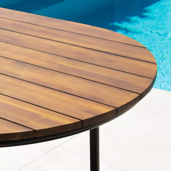 Mesa de jardín para 8 personas en madera Cadiz (200 x 90 cm) - Natural 2