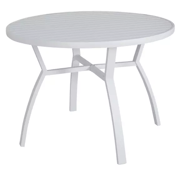 Tuintafel 5 personen Aluminium Murano (D105 cm) - Wit 3