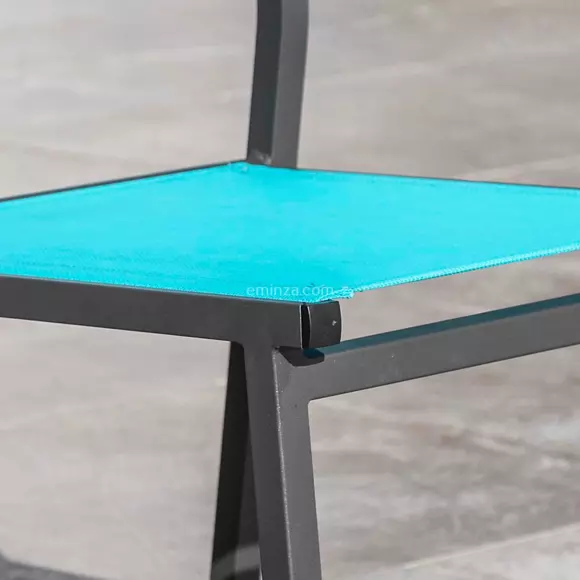Silla de jardín alu apilable Murano - Azul 2