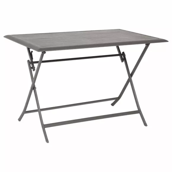 Mesa de jardín plegable Aluminio Azua (4 pers.) - Marrón 3